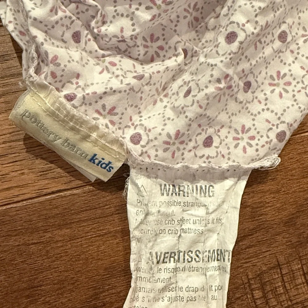 Pottery Barn Kids Brooklyn Fitted Crib Sheet - Purple Floral